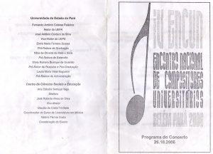 Programa do IV Encun no dia 26 de outubro de 2006, em Belém do Pará