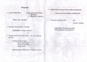 Programa do IV Encun no dia 26 de outubro de 2006, em Belém do Pará