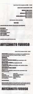 Programa da primeira apresentação do Artesanato Furioso, em Belém do Pará