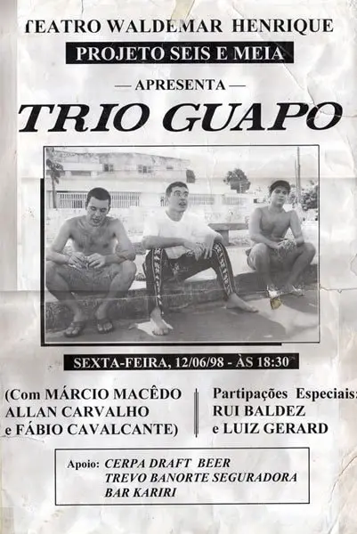 Cartaz do show do Trio Guapo