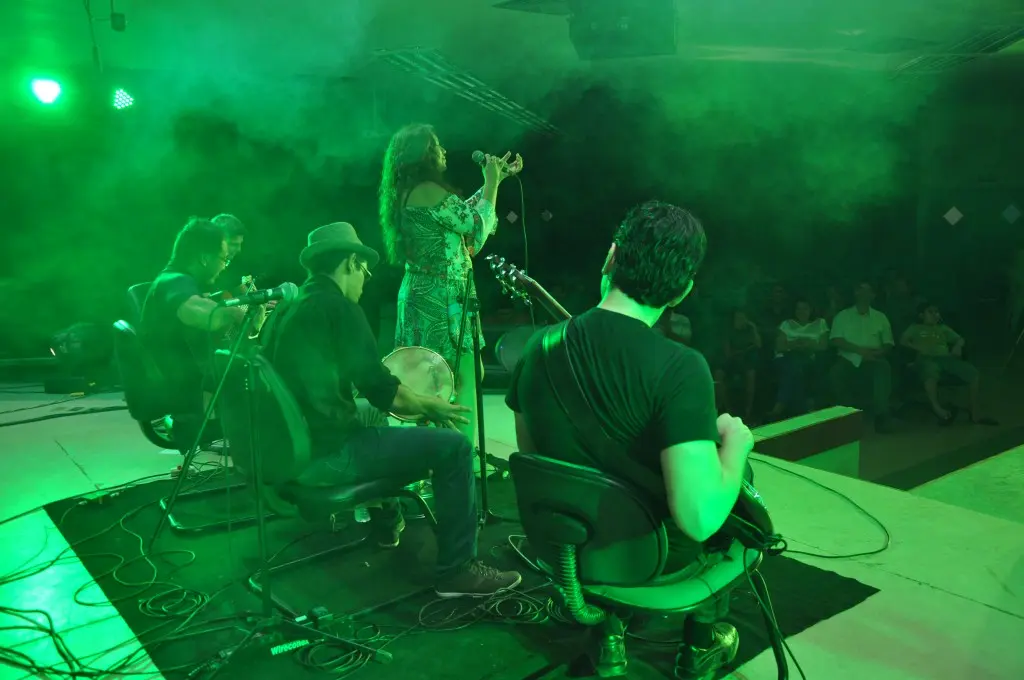 Show de Cris Caetano no "Wirapu'ru - Encontro Internacional de Música na Amazônia", promovido pela Ufopa em 2015.
