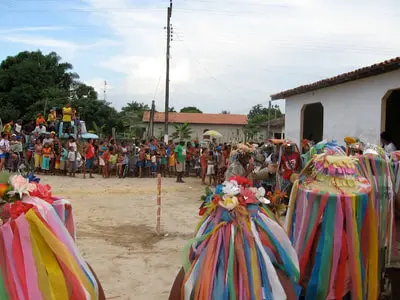 Cena da matança do boi-bumbá Ouro Fino, de Ourém, em 2004