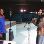 Foto de Elene Gomes, no auditório da Ufopa (unidade Tapajós), em 01/2016. Cantores durante gravação do álbum Nheengatu (Canções na Língua Geral Amazônica), no auditório da Ufopa, em Santarém.